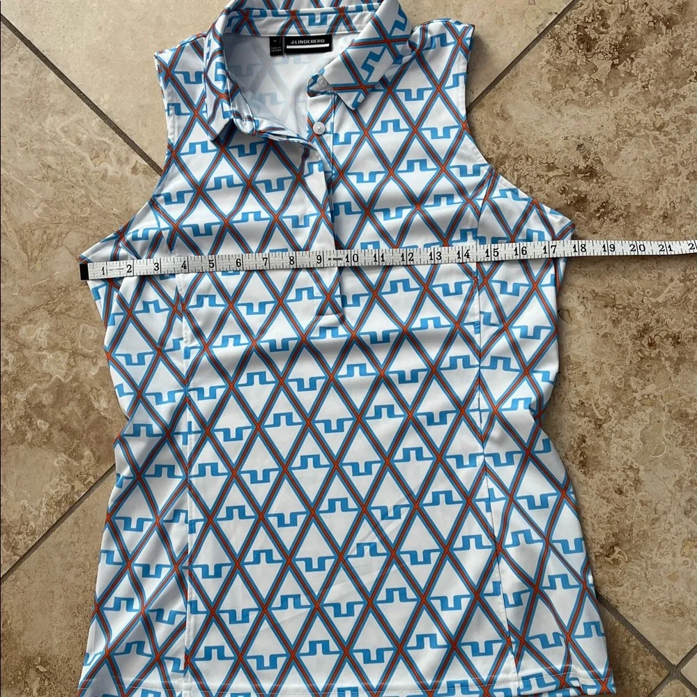 J. Lindeberg Geometric Pattern Sleeveless Top and Skirt M - Picture 10 of 13